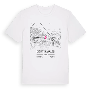Kazımiye Mahallesi karta t-shirt – ekologisk bomull t-shirt från Pinshirt