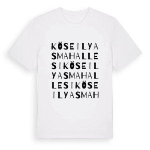 Köseilyas Mahallesi ordlek t-shirt – ekologisk bomull t-shirt från Pinshirt
