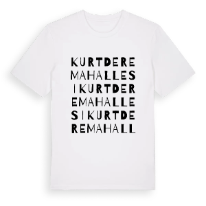 Kurtdere Mahallesi ordlek t-shirt – ekologisk bomull t-shirt från Pinshirt