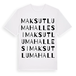 Maksutlu Mahallesi ordlek t-shirt – ekologisk bomull t-shirt från Pinshirt