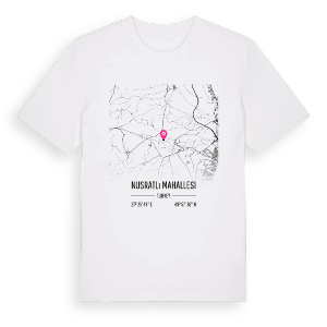 Nusratlı Mahallesi karta t-shirt – ekologisk bomull t-shirt från Pinshirt