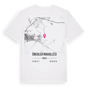 Önerler Mahallesi karta t-shirt – ekologisk bomull t-shirt från Pinshirt