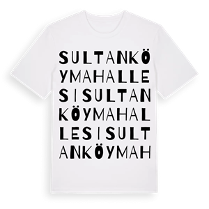 Sultanköy Mahallesi ordlek t-shirt – ekologisk bomull t-shirt från Pinshirt