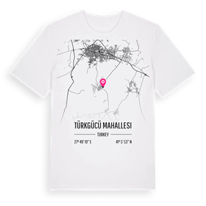 Türkgücü Mahallesi karta t-shirt – ekologisk bomull t-shirt från Pinshirt