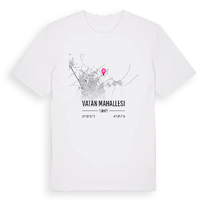 Vatan Mahallesi karta t-shirt – ekologisk bomull t-shirt från Pinshirt