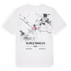Velimeşe Mahallesi karta t-shirt – ekologisk bomull t-shirt från Pinshirt