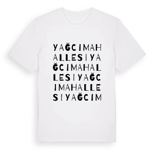 Yağcı Mahallesi ordlek t-shirt – ekologisk bomull t-shirt från Pinshirt