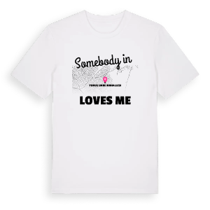 Någon i Yunus Emre Mahallesi älskar mig t-shirt – ekologisk bomull t-shirt från Pinshirt