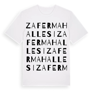 Zafer Mahallesi ordlek t-shirt – ekologisk bomull t-shirt från Pinshirt