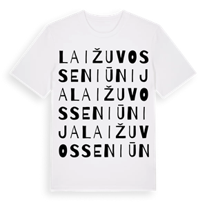 Laižuvos seniūnija ordlek t-shirt – ekologisk bomull t-shirt från Pinshirt