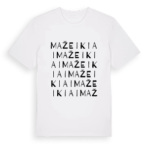Mažeikiai ordlek t-shirt – ekologisk bomull t-shirt från Pinshirt