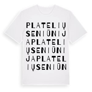 Platelių seniūnija ordlek t-shirt – ekologisk bomull t-shirt från Pinshirt