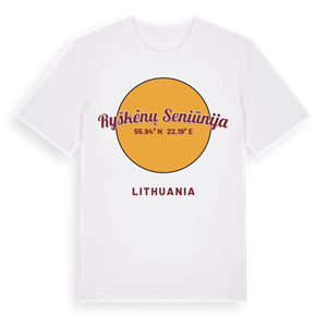 Ryškėnų seniūnija cirkel t-shirt – ekologisk bomull t-shirt från Pinshirt