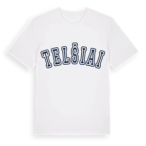 Telšiai college t-shirt – ekologisk bomull t-shirt från Pinshirt