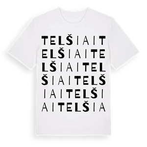 Telšiai ordlek t-shirt – ekologisk bomull t-shirt från Pinshirt
