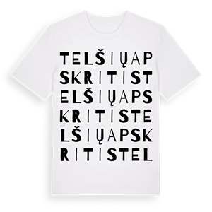 Telšių apskritis ordlek t-shirt – ekologisk bomull t-shirt från Pinshirt