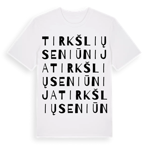 Tirkšlių seniūnija ordlek t-shirt – ekologisk bomull t-shirt från Pinshirt