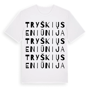 Tryškių seniūnija ordlek t-shirt – ekologisk bomull t-shirt från Pinshirt