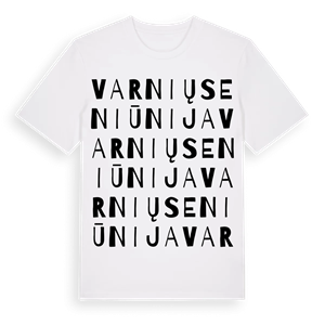 Varnių seniūnija ordlek t-shirt – ekologisk bomull t-shirt från Pinshirt