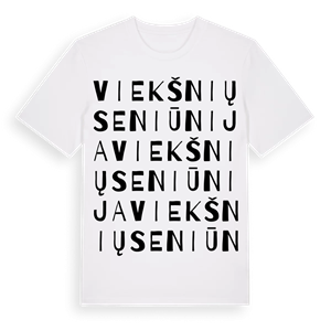 Viekšnių seniūnija ordlek t-shirt – ekologisk bomull t-shirt från Pinshirt