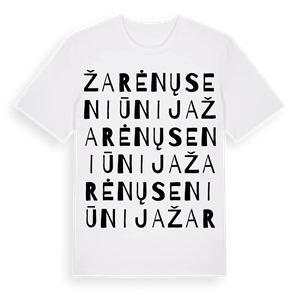 Žarėnų seniūnija ordlek t-shirt – ekologisk bomull t-shirt från Pinshirt