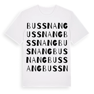 Bussnang ordlek t-shirt – ekologisk bomull t-shirt från Pinshirt