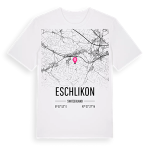 Eschlikon karta t-shirt – ekologisk bomull t-shirt från Pinshirt
