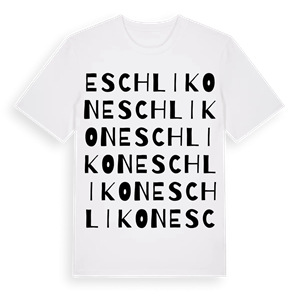 Eschlikon ordlek t-shirt – ekologisk bomull t-shirt från Pinshirt