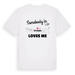 Någon i Gottlieben älskar mig t-shirt – ekologisk bomull t-shirt från Pinshirt