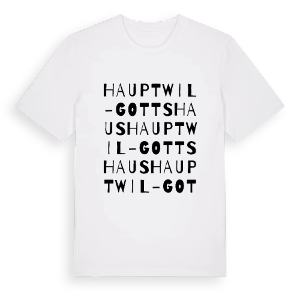 Hauptwil-Gottshaus ordlek t-shirt – ekologisk bomull t-shirt från Pinshirt
