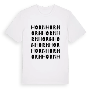 Horn ordlek t-shirt – ekologisk bomull t-shirt från Pinshirt
