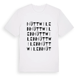 Hüttwilen ordlek t-shirt – ekologisk bomull t-shirt från Pinshirt