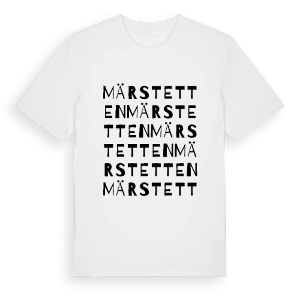 Märstetten ordlek t-shirt – ekologisk bomull t-shirt från Pinshirt