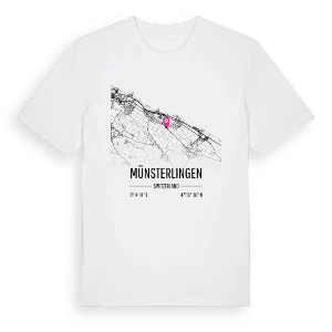 Münsterlingen karta t-shirt – ekologisk bomull t-shirt från Pinshirt
