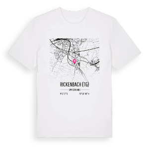 Rickenbach (TG) karta t-shirt – ekologisk bomull t-shirt från Pinshirt