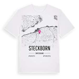Steckborn karta t-shirt – ekologisk bomull t-shirt från Pinshirt
