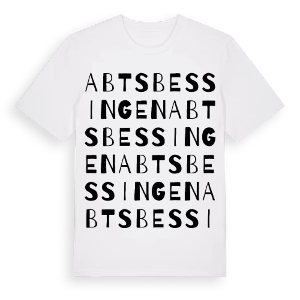 Abtsbessingen ordlek t-shirt – ekologisk bomull t-shirt från Pinshirt