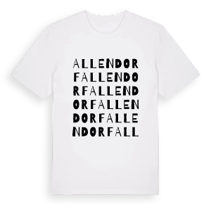 Allendorf ordlek t-shirt – ekologisk bomull t-shirt från Pinshirt