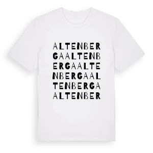 Altenberga ordlek t-shirt – ekologisk bomull t-shirt från Pinshirt