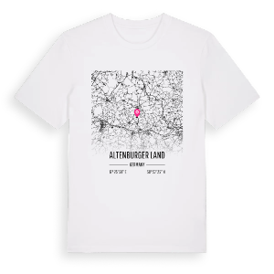 Altenburger Land karta t-shirt – ekologisk bomull t-shirt från Pinshirt