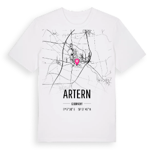 Artern karta t-shirt – ekologisk bomull t-shirt från Pinshirt