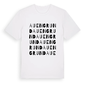 Auengrund ordlek t-shirt – ekologisk bomull t-shirt från Pinshirt