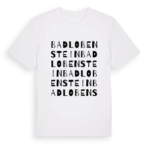 Bad Lobenstein ordlek t-shirt – ekologisk bomull t-shirt från Pinshirt