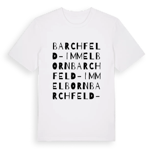 Barchfeld-Immelborn ordlek t-shirt – ekologisk bomull t-shirt från Pinshirt