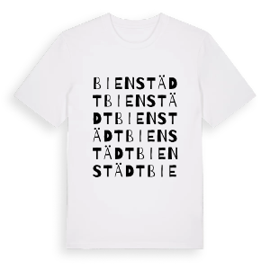 Bienstädt ordlek t-shirt – ekologisk bomull t-shirt från Pinshirt