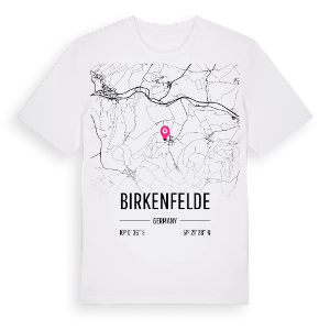 Birkenfelde karta t-shirt – ekologisk bomull t-shirt från Pinshirt