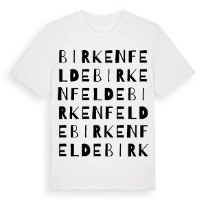 Birkenfelde ordlek t-shirt – ekologisk bomull t-shirt från Pinshirt