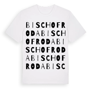 Bischofroda ordlek t-shirt – ekologisk bomull t-shirt från Pinshirt