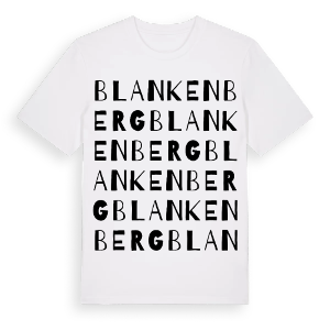 Blankenberg ordlek t-shirt – ekologisk bomull t-shirt från Pinshirt