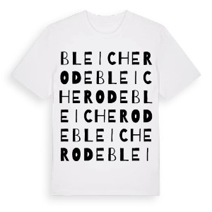 Bleicherode ordlek t-shirt – ekologisk bomull t-shirt från Pinshirt